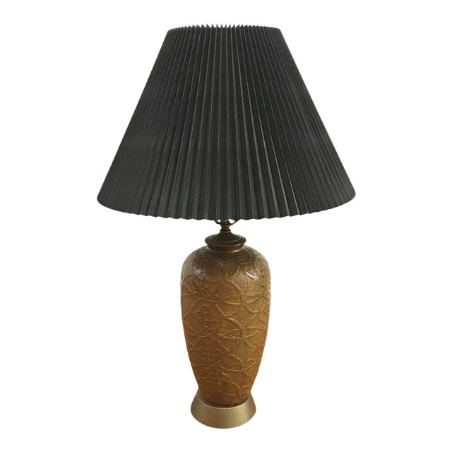 Vintage Cast Metal Table Lamp For Sale