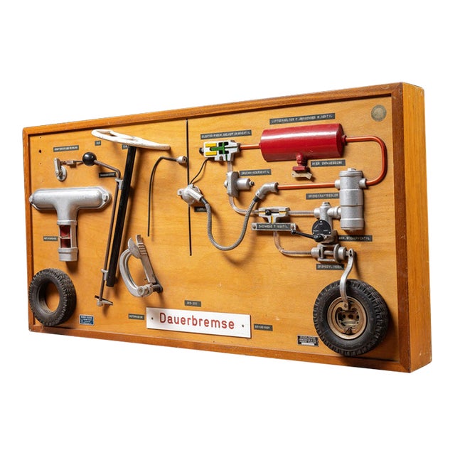 Vintage German Diesel Trailer Brake Training Display by Werner Degener For Sale