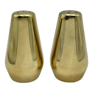 Vintage Gold-Tone Salt & Pepper Shakers- a Pair For Sale
