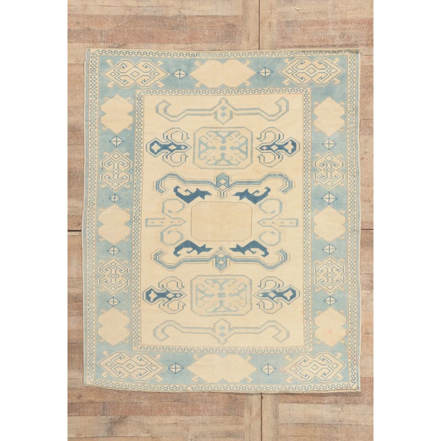 Vintage Turkish Oushak Rug, 05'08 X 06'10 For Sale - Image 10 of 10