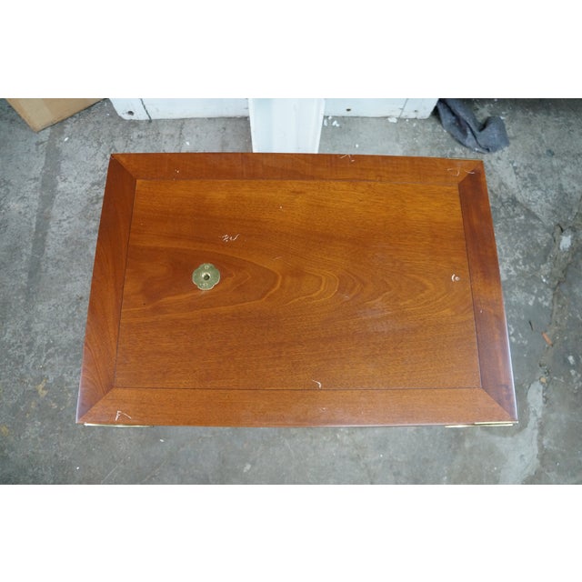 Mid 20th Century Baker Furniture Expandable Party Butler Mahogany Removable Serving Tray Table For Sale - Image 10 of 18