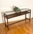 1970s 1970s Console Sofa Table Glass Top With Caned Shelf Midcentury Modern For Sale - Image 5 of 12