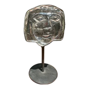 Mid-Century Modern Kosta Boda Hoglund Art Glass Face Sculpture