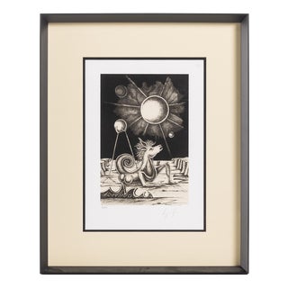 Cruzeiro Seixas, Surrealist Composition, Screenprint For Sale