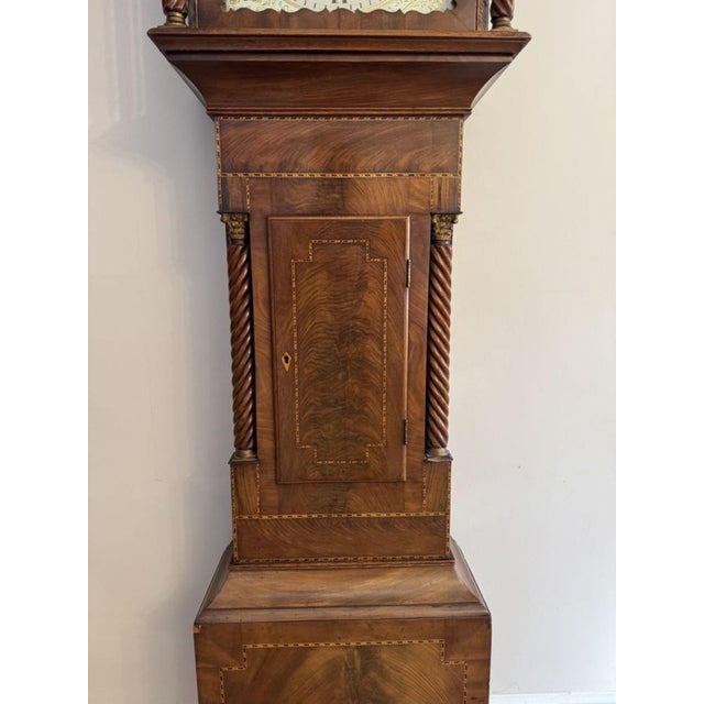 Wood 19th Century Mahogany 8 Day Longcase Clock, 1820s For Sale - Image 7 of 9