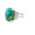 Contemporary 8.62 Carat Australian Opal Diamond Platinum Ring Size 5.25 For Sale - Image 3 of 4