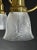 Vintage Brass 2-Up 2-Down Chandelier, Etched Glass Shades, Victorian Revival Lighting Fixture For Sale - Image 6 of 18