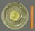 Mid-Century Modern Late 20th Century Round Chartreuse White Opaque Swirl Art Glass Chip & Dip Platter For Sale - Image 3 of 6