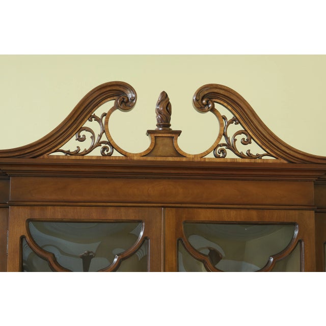 Approx: 30 Years Old Glass Adjustable Shelves High Quality Construction Large Impressive Breakfront English Style Solid...