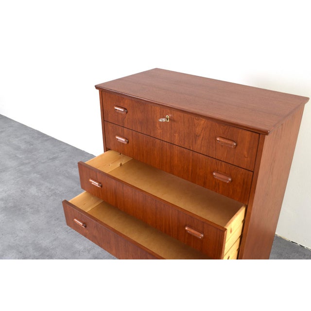 Mid-Century Modern Danish Teak Chest of Drawers, 1960s For Sale - Image 15 of 17