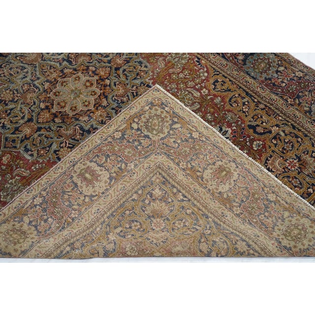 Late 19th Century Antique Mohtasham Kashan Rug 4'2'' x 6'9'' For Sale - Image 12 of 12