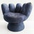 Late 20th Century Late 20th Century Original Blue Vintage Ballpark Upholstered Hand Lounge Chair For Sale - Image 5 of 9