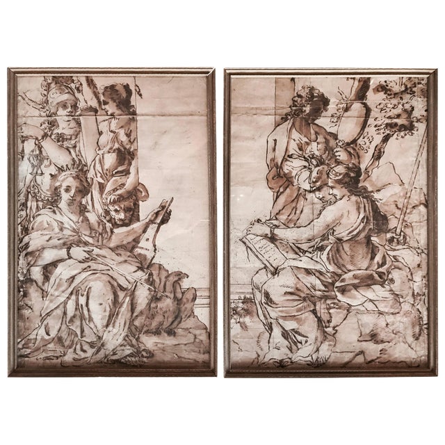 Old Master Drawings - a Pair For Sale