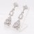 Early 20th Century Pair of Art Deco 14k White Gold & Natural Diamond Drop Earrings For Sale - Image 5 of 9