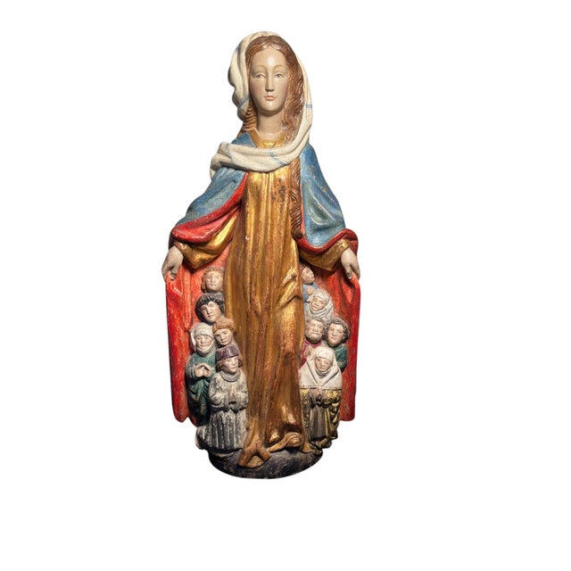 Mid 19th Century Madonna of Mercy in Her Protective Cloak For Sale - Image 9 of 11