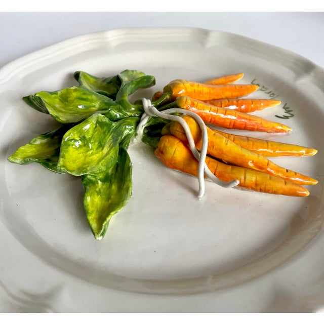 Late 20th Century Late 20th Century Eva Gordon Trompe L’Oeil Carrot Plate, Signed Canadian Studio Pottery For Sale - Image 5 of 8