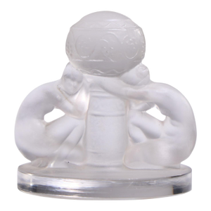 Early 20th Century René Lalique Deux Figurines Menu Holder
