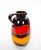 Contemporary Mid-Century West German Glazed Porcelain Vase, Yellow, Red & Brown 10" Tall For Sale - Image 3 of 11