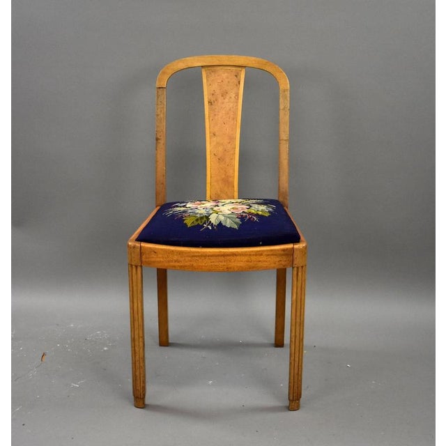 Art Deco Walnut Dining Chairs, 1930, Set of 6 For Sale - Image 9 of 13
