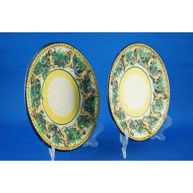 Ceramic Plates from F.A.C.I, Italy, 1930s, Set of 2 For Sale - Image 3 of 17