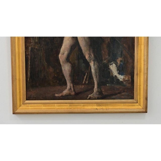 French Early 20th Century Male Nude by Jean Didier-Tourné For Sale - Image 4 of 10