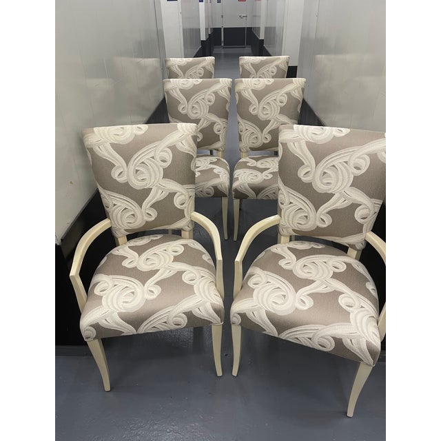 Sally Sirkin Lewis Dining Chairs Attributed to J. Robert Scott For Sale - Image 4 of 12