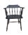 Ebony Mid-Century Ebonized Oak LowBack Windsor Chair For Sale - Image 8 of 9