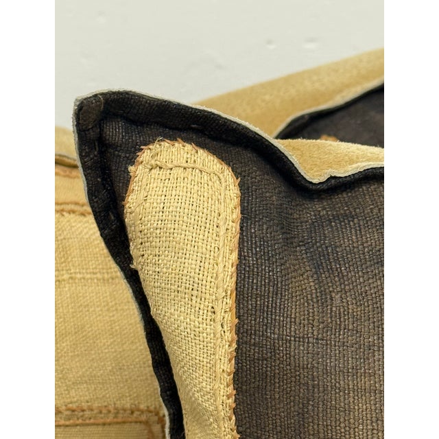 Kuba Cloth Decorative Pillows, Pair For Sale In San Francisco - Image 6 of 12