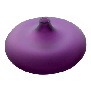 Nick Kekic Signed Purple Squat Bud Vase – Studio Art Glass, Vintage