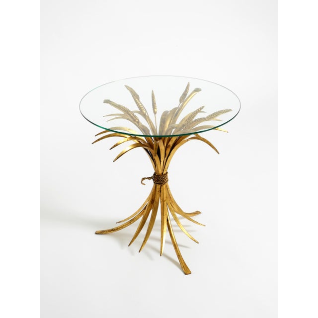 Mid-Century Gilded Floral Side Table with Glass Top by Hans Kögl, 1960s For Sale - Image 6 of 18