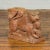 An Indian carved teak wood guardian lion sculpture from the mid-18th century, with traces of original paint. Handcrafted...