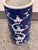Chinoiserie Style Blue + White Ceramic Umbrella Stand, Vintage For Sale - Image 9 of 12