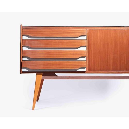 Vintage Italian Sideboard with Glass Top, Mid-20th Century For Sale - Image 10 of 15