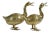 1970's Large Brass Honking Geese Figurals - a Pair For Sale