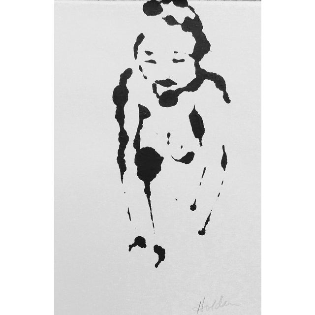 Contemporary "Young Model" Martha Holden Contemporary Figurative Ink Drawing For Sale - Image 3 of 4