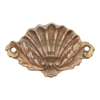 Baroque Style Brass Shell Applique For Sale