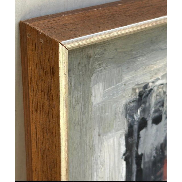 Mid 20th Century MCM Abstract Painting on Canvas, Signed For Sale - Image 5 of 9