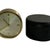 Metal Rare Vintage Cyma 11-Jewel Swiss Mechanical Travel Alarm Clock Georg Jensen Inc. MCM W/Case 1950s-1960s For Sale - Image 7 of 7