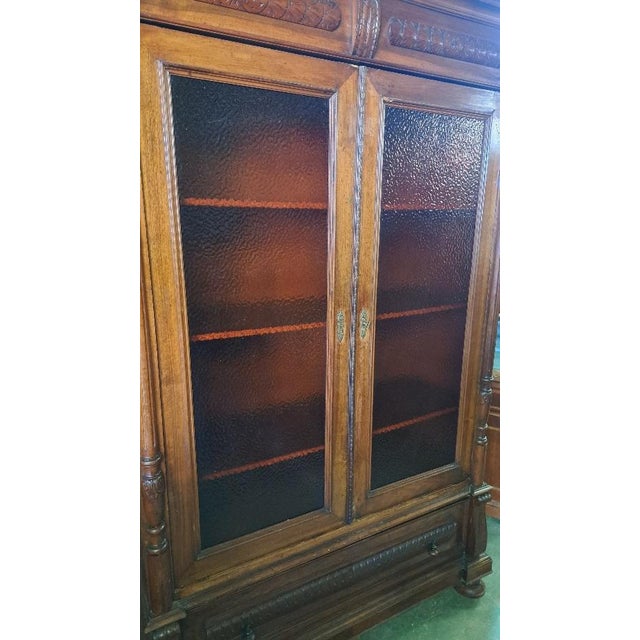 Italian Umbertina Display Cabinet in Walnut For Sale - Image 5 of 7