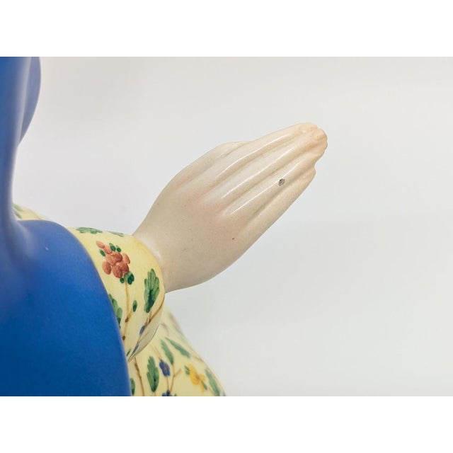 Ceramic Madonna Hand-Decorated by Paola Bologna for Lenci, Turin, 1935 For Sale - Image 11 of 17