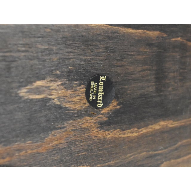 Vintage England Scene Embossed Brass and Wood Magazine Holder Rack by Lambard For Sale - Image 9 of 11