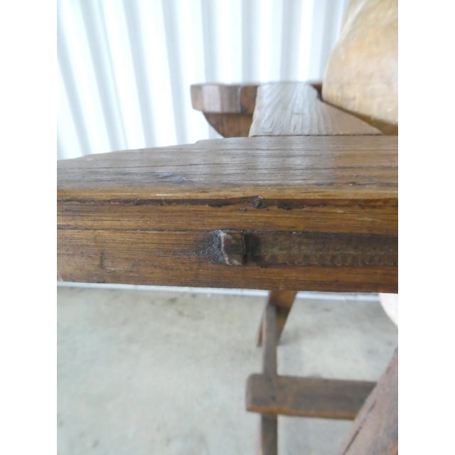 Spanish Antique Two-Hole Poplar Water Jug Holder- 3 Pieces For Sale - Image 3 of 13