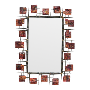 Sculptural Contemporary Brutalist Mirror
