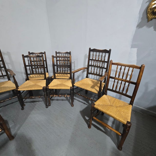 Harlequin Kitchen Dining Chairs, 1880, Set of 8 For Sale - Image 13 of 16