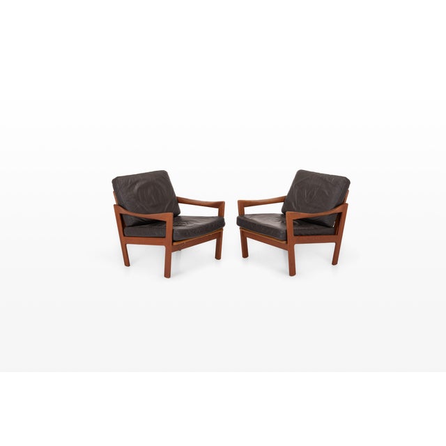 Vintage Easy Chairs by Illum Wikkelsø for Niels Eilersen, 1960s, Set of 2 For Sale - Image 12 of 12