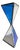 1970s Cobalt Stained Glass Hourglass For Sale