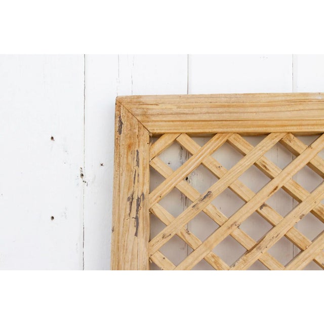 19th Century Antique Bleached Wood Chinese Window For Sale - Image 5 of 9