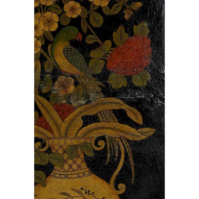 18th Century Flemish Painted Leather Panels - Set of 2 For Sale - Image 6 of 11