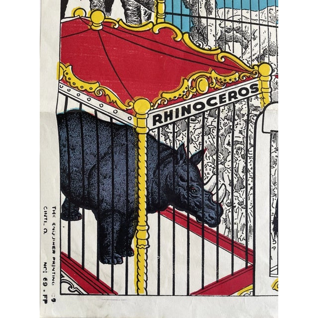 Vintage Great American Circus Poster by the Enquirer Printing Cincinnati 21x28” For Sale In Cleveland - Image 6 of 10