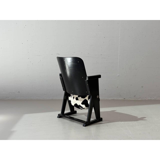 1980s Vitage Cinema Seat with Cowhide Look, 1980s For Sale - Image 5 of 14